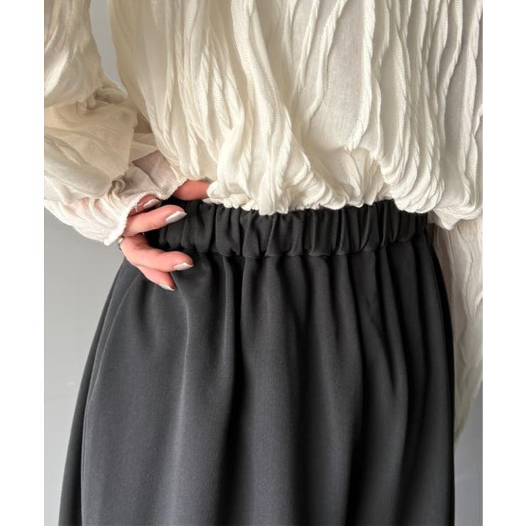 穿くだけで即キレイ見え。サイドベルトデザイン3タックストレッチスラックスパンツ | Classical Elf  | 詳細画像44 