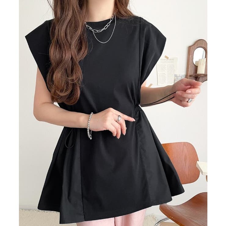 1枚でサマになるキレイめカジュアル。無地異素材ドッキングペプラムショートフレンチ… | Classical Elf  | 詳細画像16 