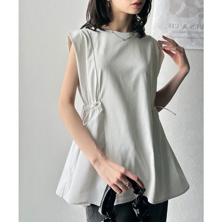 1枚でサマになるキレイめカジュアル。無地異素材ドッキングペプラムショートフレンチ… | Classical Elf  | 詳細画像26 