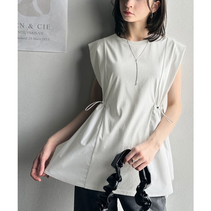 1枚でサマになるキレイめカジュアル。無地異素材ドッキングペプラムショートフレンチ… | Classical Elf  | 詳細画像27 