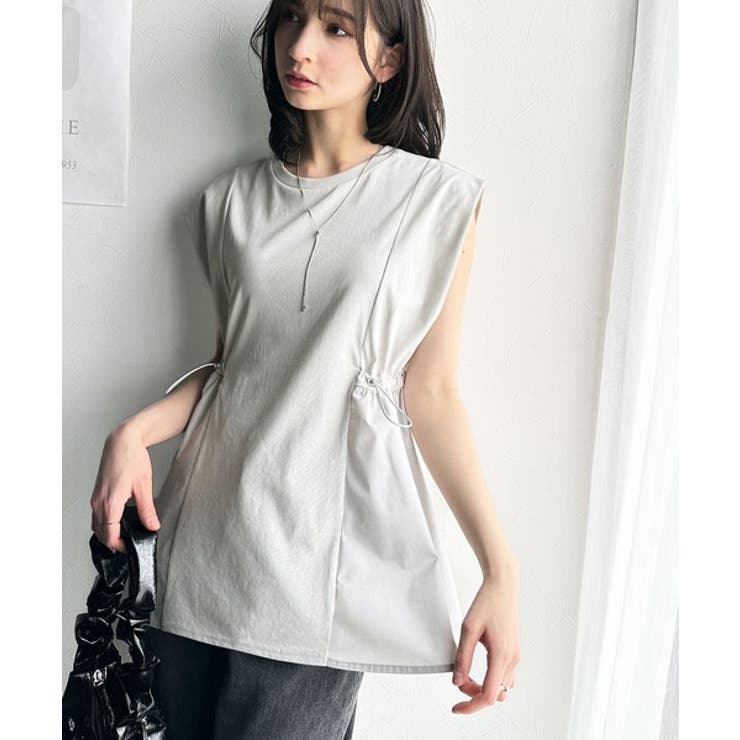 1枚でサマになるキレイめカジュアル。無地異素材ドッキングペプラムショートフレンチ… | Classical Elf  | 詳細画像28 