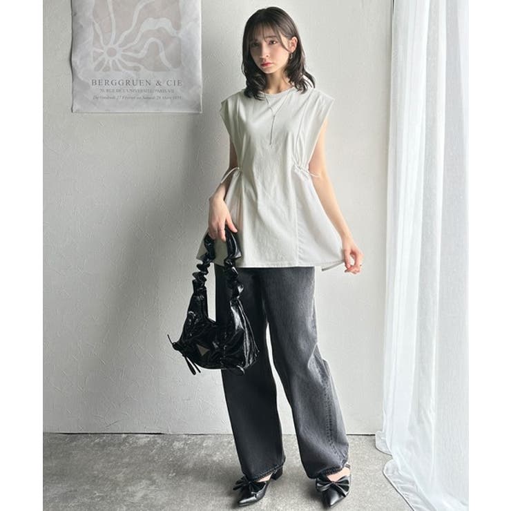 1枚でサマになるキレイめカジュアル。無地異素材ドッキングペプラムショートフレンチ… | Classical Elf  | 詳細画像30 