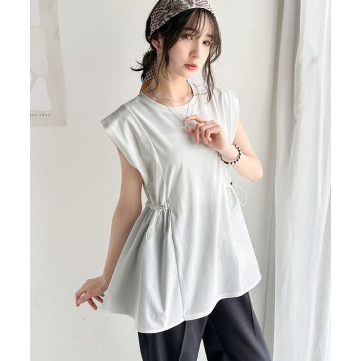 1枚でサマになるキレイめカジュアル。無地異素材ドッキングペプラムショートフレンチ… | Classical Elf  | 詳細画像3 