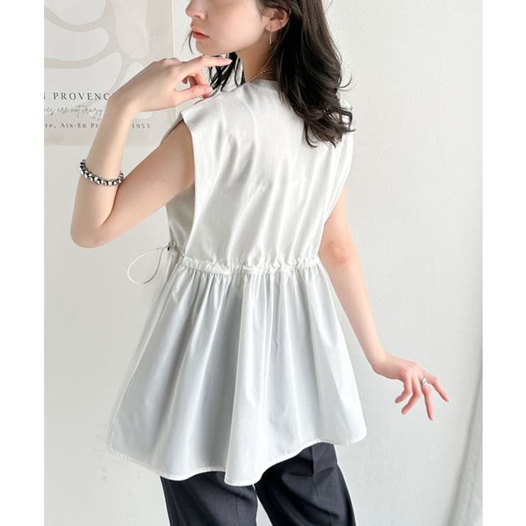 1枚でサマになるキレイめカジュアル。無地異素材ドッキングペプラムショートフレンチ… | Classical Elf  | 詳細画像4 