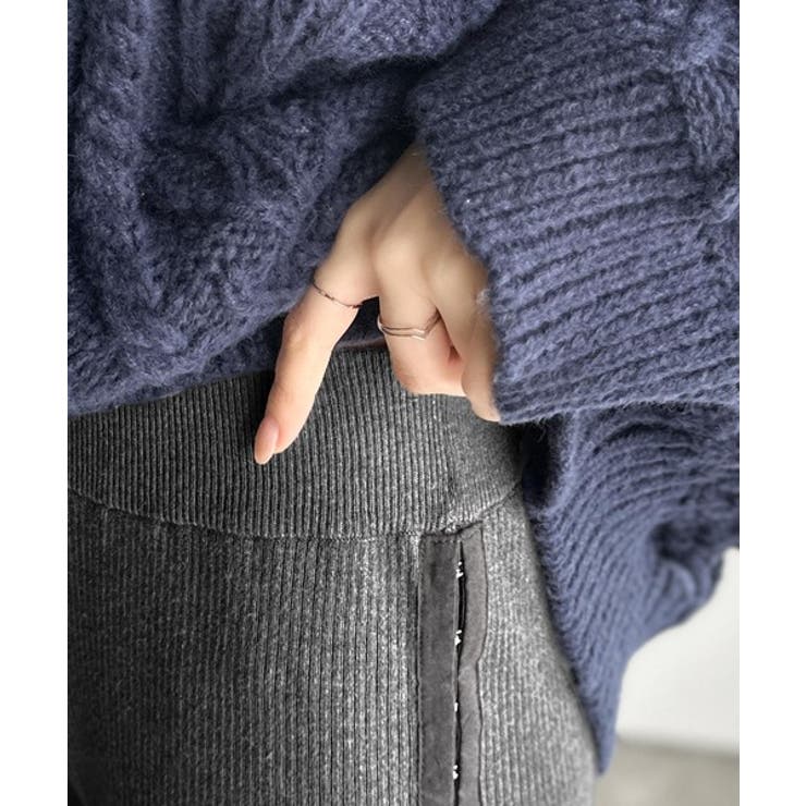 個性と美シルエットの共演。サイドホックデザインリブニットパンツ | Classical Elf  | 詳細画像19 