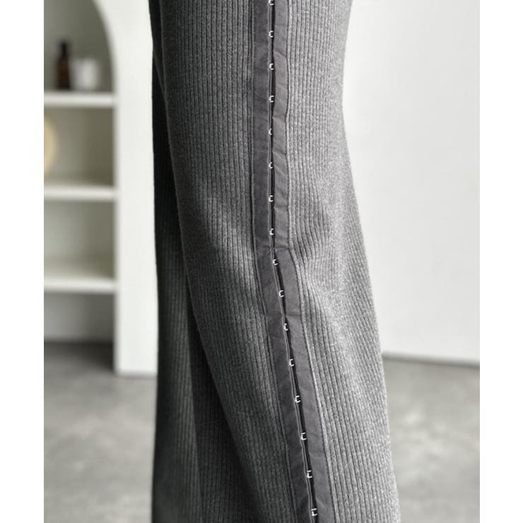 個性と美シルエットの共演。サイドホックデザインリブニットパンツ | Classical Elf  | 詳細画像20 