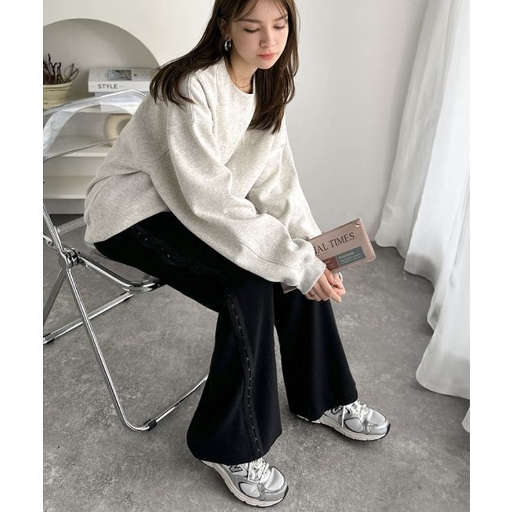 個性と美シルエットの共演。サイドホックデザインリブニットパンツ | Classical Elf  | 詳細画像5 