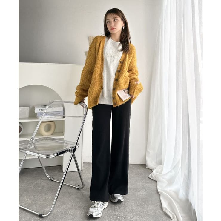 個性と美シルエットの共演。サイドホックデザインリブニットパンツ | Classical Elf  | 詳細画像6 