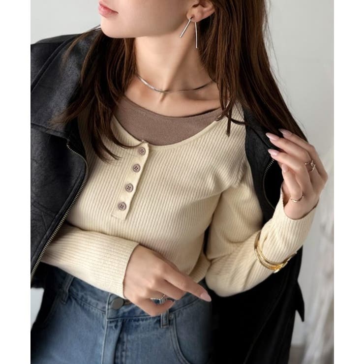 アイボリー | 大人のカジュアルを格上げ。ヘンリーフェイクレイヤードプルオーバー | Classical Elf 