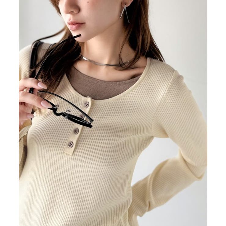 大人のカジュアルを格上げ。ヘンリーフェイクレイヤードプルオーバー | Classical Elf  | 詳細画像8 