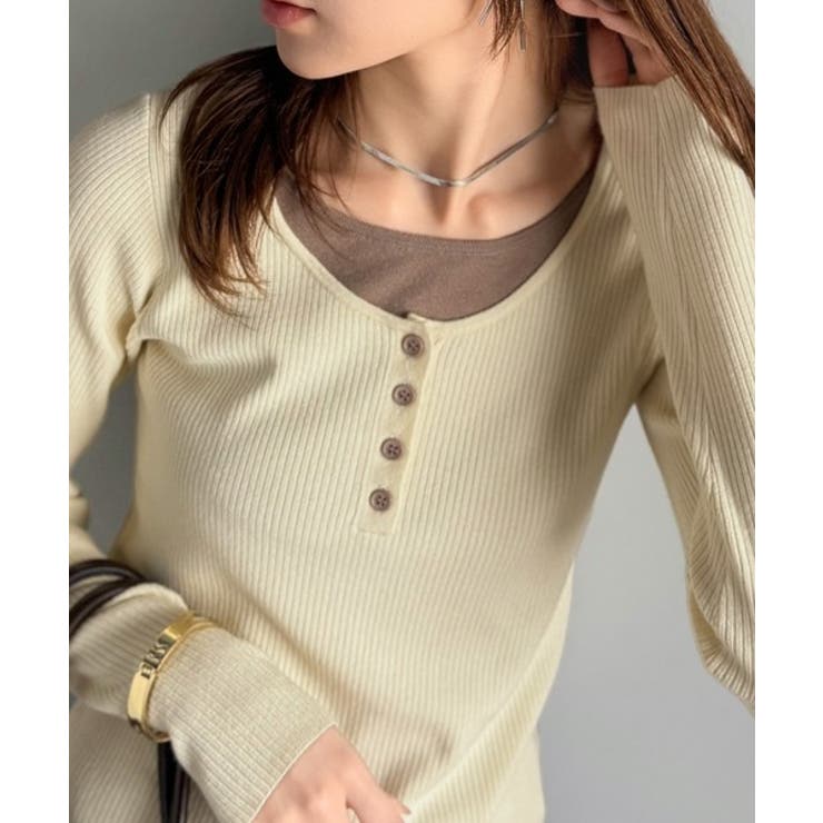 大人のカジュアルを格上げ。ヘンリーフェイクレイヤードプルオーバー | Classical Elf  | 詳細画像10 