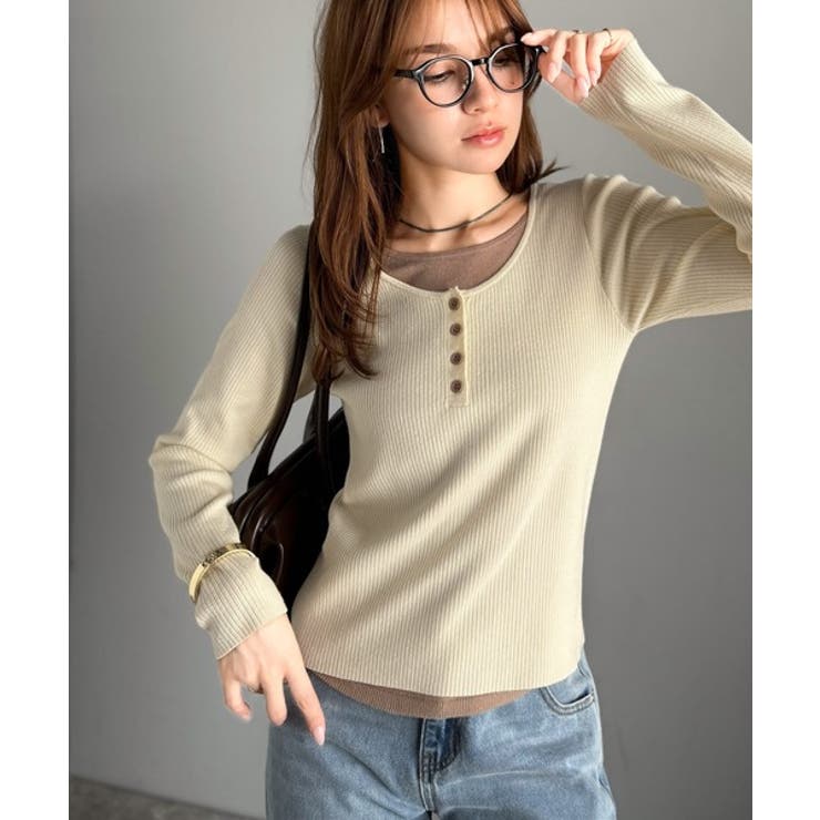 大人のカジュアルを格上げ。ヘンリーフェイクレイヤードプルオーバー | Classical Elf  | 詳細画像11 