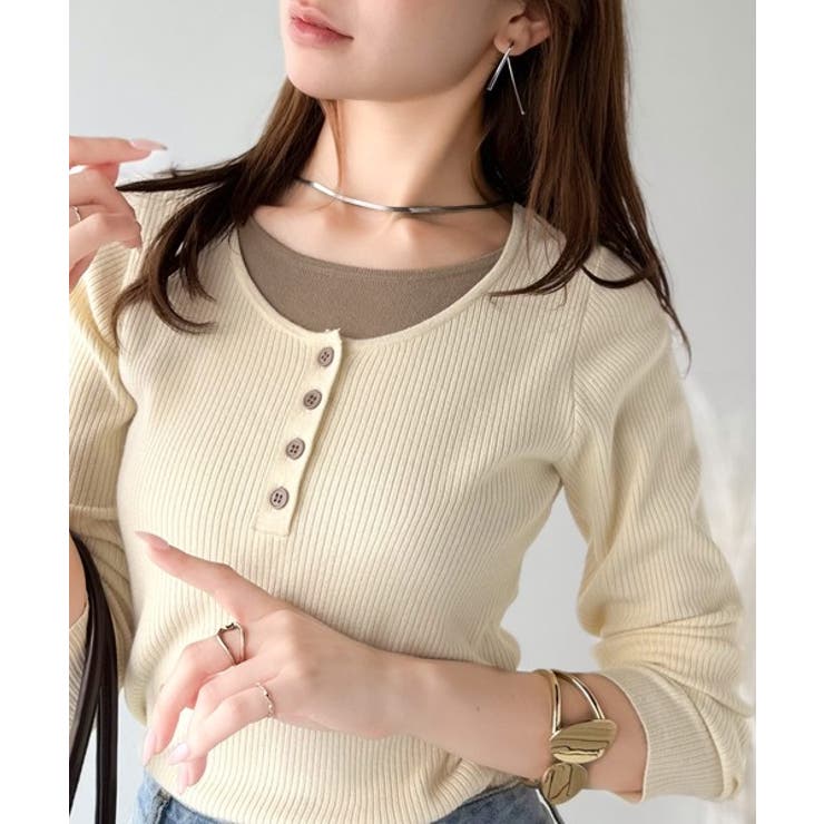 大人のカジュアルを格上げ。ヘンリーフェイクレイヤードプルオーバー | Classical Elf  | 詳細画像12 