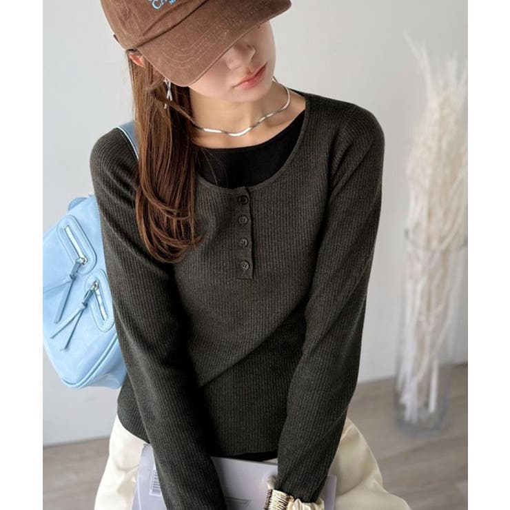 大人のカジュアルを格上げ。ヘンリーフェイクレイヤードプルオーバー | Classical Elf  | 詳細画像22 