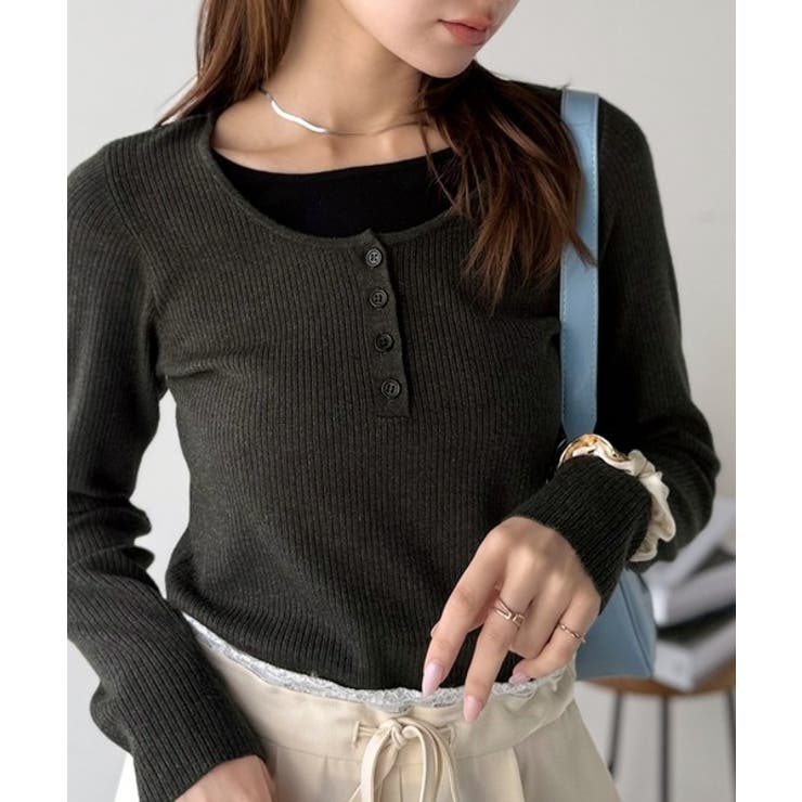 大人のカジュアルを格上げ。ヘンリーフェイクレイヤードプルオーバー | Classical Elf  | 詳細画像24 