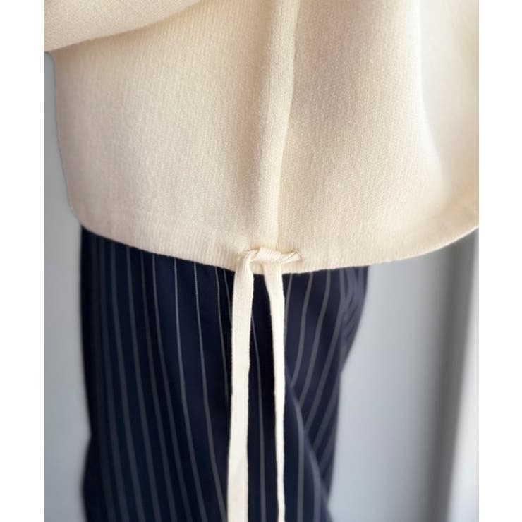 シンプルで洗練されたデザインが魅力！サイドドロスト比翼ニットブルゾン | Classical Elf  | 詳細画像36 