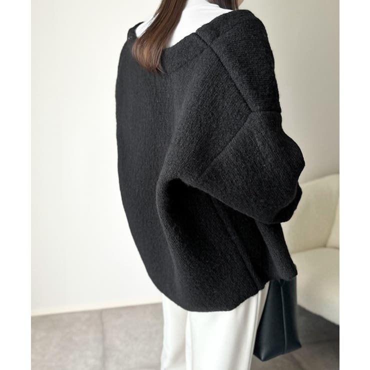 袖先から薫る。こなれ感たっぷりのこっくり配色。Wフェイス裏配色Vネックカーディガ… | Classical Elf  | 詳細画像13 