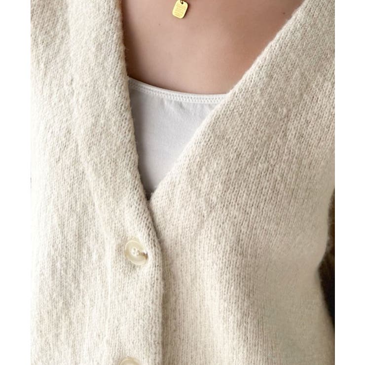 袖先から薫る。こなれ感たっぷりのこっくり配色。Wフェイス裏配色Vネックカーディガ… | Classical Elf  | 詳細画像41 