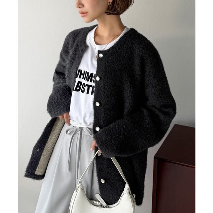 絶妙な配色がお洒落心をくすぐる！ダブルフェイスフェザーカーディガン | Classical Elf  | 詳細画像7 