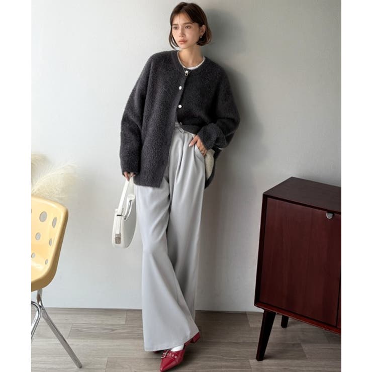 絶妙な配色がお洒落心をくすぐる！ダブルフェイスフェザーカーディガン | Classical Elf  | 詳細画像8 
