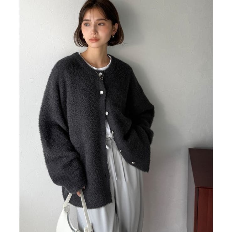 絶妙な配色がお洒落心をくすぐる！ダブルフェイスフェザーカーディガン | Classical Elf  | 詳細画像9 