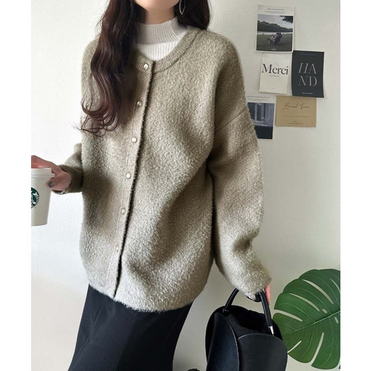 絶妙な配色がお洒落心をくすぐる！ダブルフェイスフェザーカーディガン | Classical Elf  | 詳細画像18 