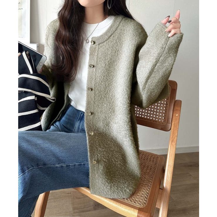 絶妙な配色がお洒落心をくすぐる！ダブルフェイスフェザーカーディガン | Classical Elf  | 詳細画像20 