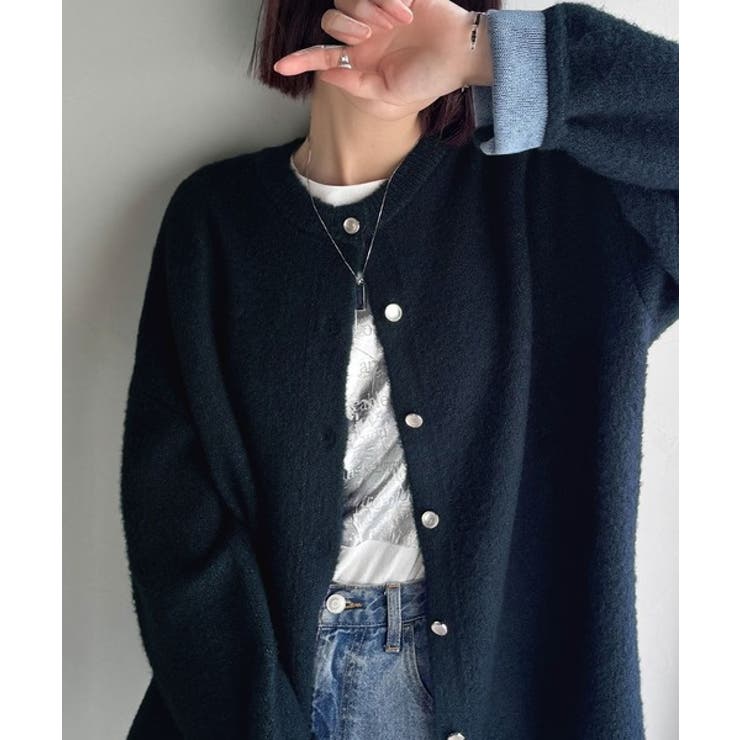 絶妙な配色がお洒落心をくすぐる！ダブルフェイスフェザーカーディガン | Classical Elf  | 詳細画像22 