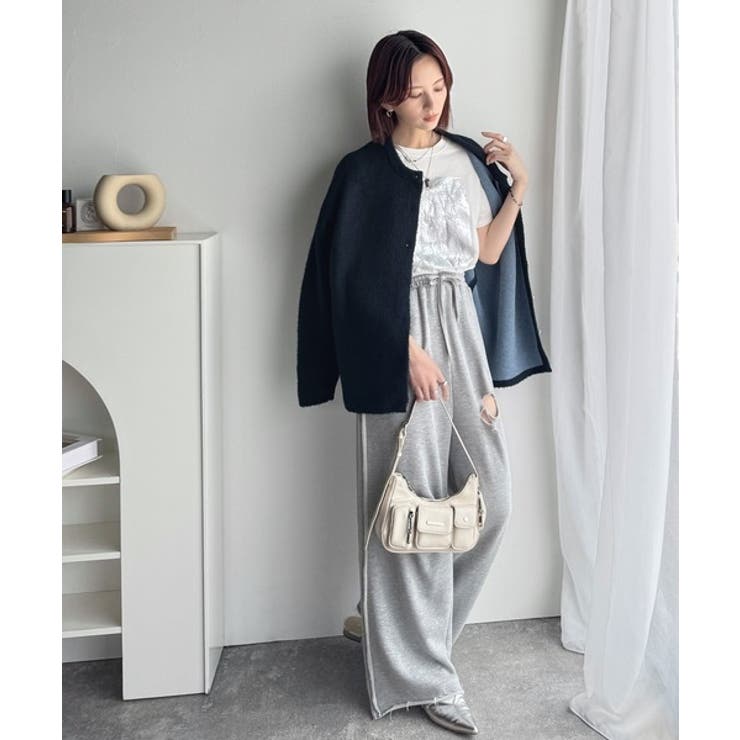 絶妙な配色がお洒落心をくすぐる！ダブルフェイスフェザーカーディガン | Classical Elf  | 詳細画像25 