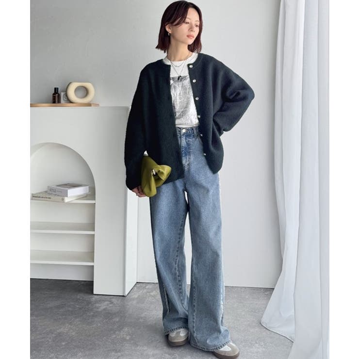 絶妙な配色がお洒落心をくすぐる！ダブルフェイスフェザーカーディガン | Classical Elf  | 詳細画像28 