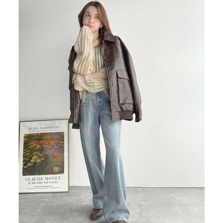 ふんわり×ゆるっと。前後２way針抜きリブ編みカーディガン（長袖） | Classical Elf  | 詳細画像6 