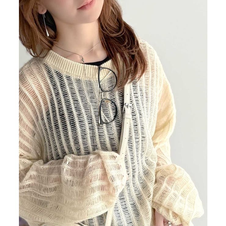 ふんわり×ゆるっと。前後２way針抜きリブ編みカーディガン（長袖） | Classical Elf  | 詳細画像8 