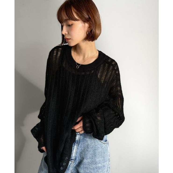 ふんわり×ゆるっと。前後２way針抜きリブ編みカーディガン（長袖） | Classical Elf  | 詳細画像16 