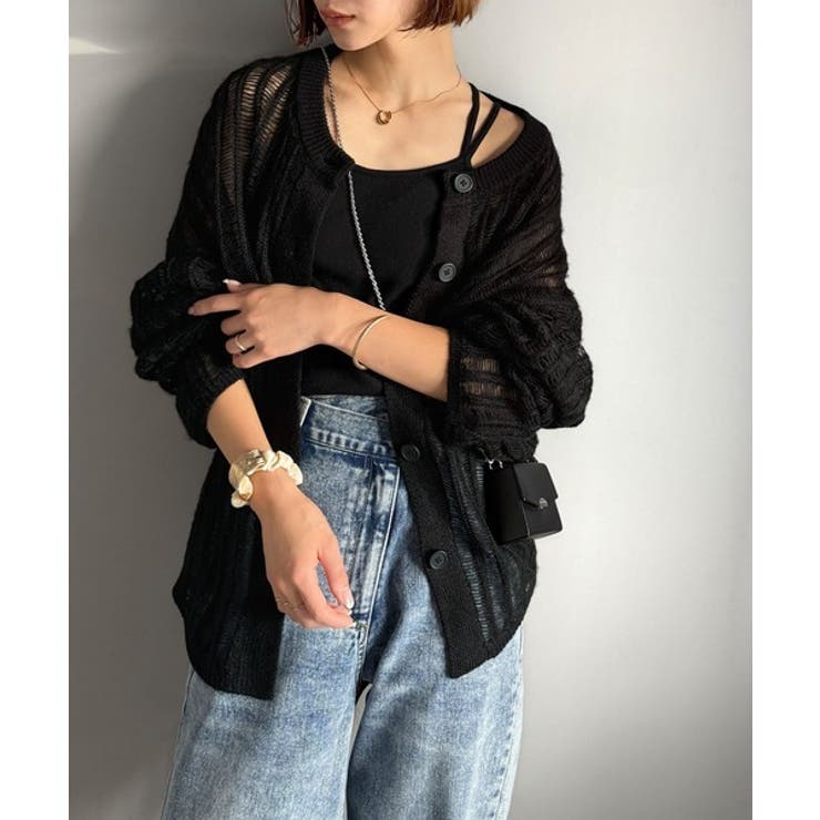 ふんわり×ゆるっと。前後２way針抜きリブ編みカーディガン（長袖） | Classical Elf  | 詳細画像17 