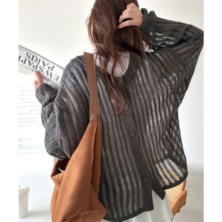 ふんわり×ゆるっと。前後２way針抜きリブ編みカーディガン（長袖） | Classical Elf  | 詳細画像27 