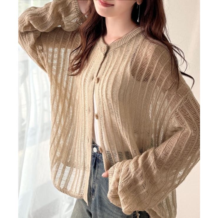 ふんわり×ゆるっと。前後２way針抜きリブ編みカーディガン（長袖） | Classical Elf  | 詳細画像29 