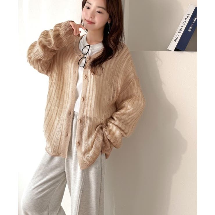 ふんわり×ゆるっと。前後２way針抜きリブ編みカーディガン（長袖） | Classical Elf  | 詳細画像31 