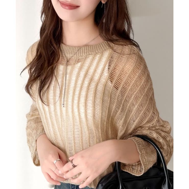 ふんわり×ゆるっと。前後２way針抜きリブ編みカーディガン（長袖） | Classical Elf  | 詳細画像34 