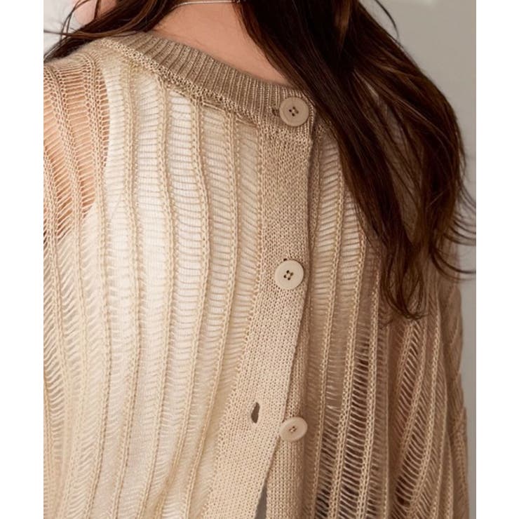 ふんわり×ゆるっと。前後２way針抜きリブ編みカーディガン（長袖） | Classical Elf  | 詳細画像38 