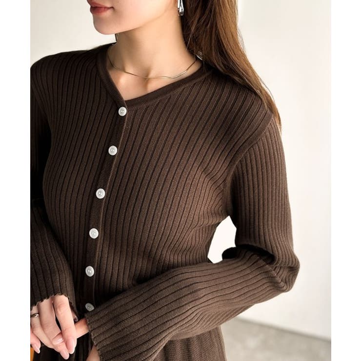 一枚で上品なラク可愛いが完成！ウエストリボンニットワンピース（ロング丈） | Classical Elf  | 詳細画像22 