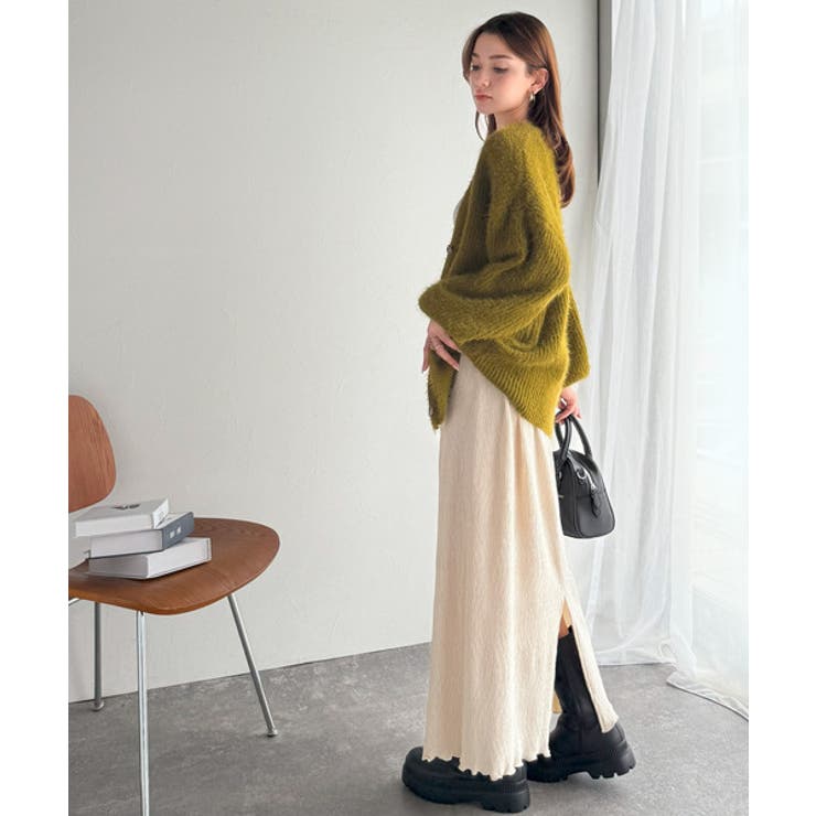 微光沢素材が叶える大人の余裕。ウエスト2wayふんわり楊柳プリーツスカート（ロン… | Classical Elf  | 詳細画像7 