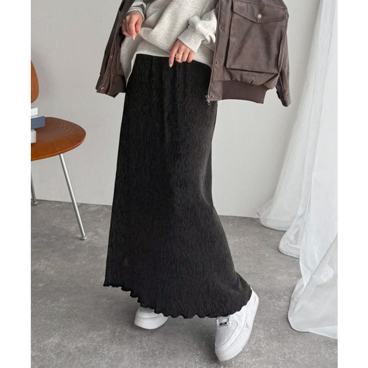 微光沢素材が叶える大人の余裕。ウエスト2wayふんわり楊柳プリーツスカート（ロン… | Classical Elf  | 詳細画像18 