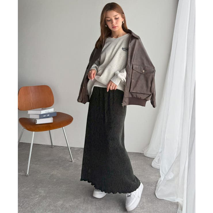 微光沢素材が叶える大人の余裕。ウエスト2wayふんわり楊柳プリーツスカート（ロン… | Classical Elf  | 詳細画像19 