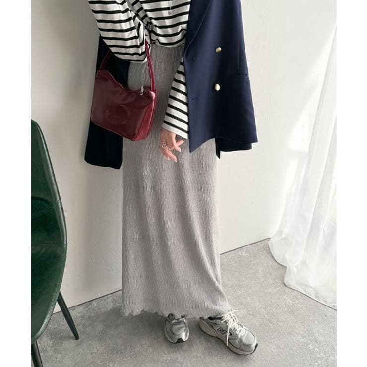 微光沢素材が叶える大人の余裕。ウエスト2wayふんわり楊柳プリーツスカート（ロン… | Classical Elf  | 詳細画像28 