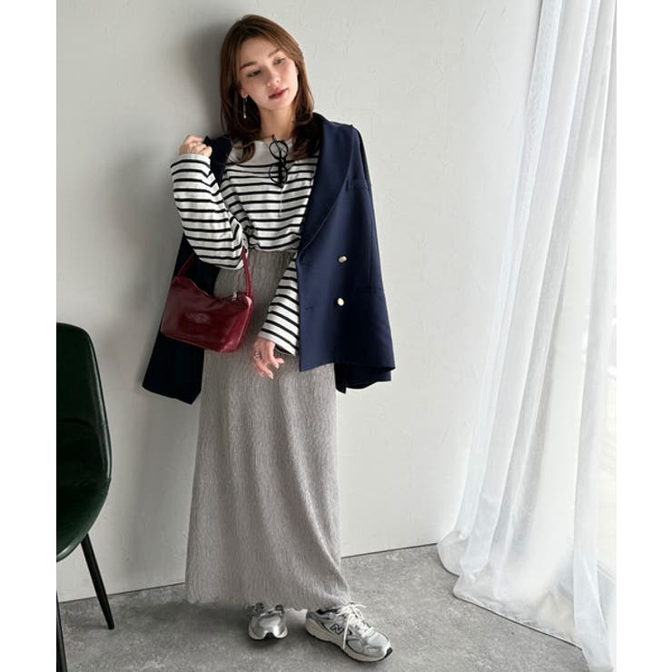 微光沢素材が叶える大人の余裕。ウエスト2wayふんわり楊柳プリーツスカート（ロン… | Classical Elf  | 詳細画像29 