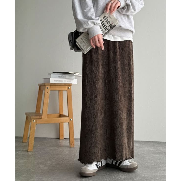 微光沢素材が叶える大人の余裕。ウエスト2wayふんわり楊柳プリーツスカート（ロン… | Classical Elf  | 詳細画像31 