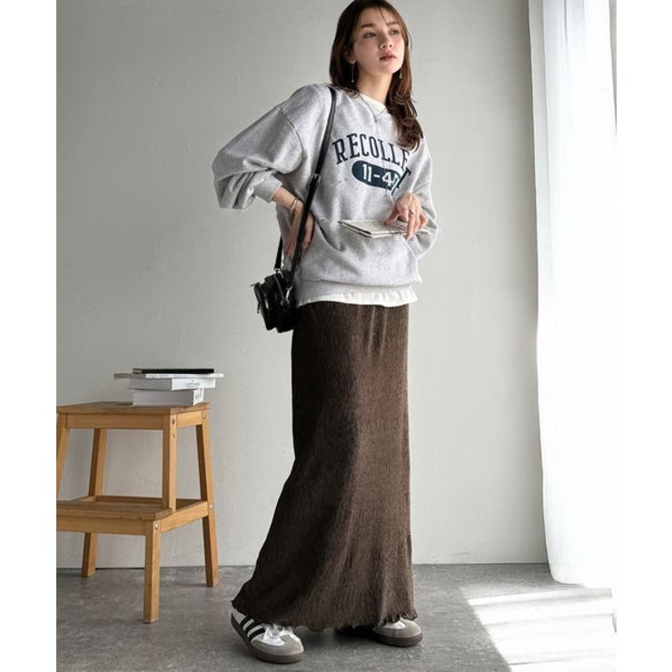 微光沢素材が叶える大人の余裕。ウエスト2wayふんわり楊柳プリーツスカート（ロン… | Classical Elf  | 詳細画像34 