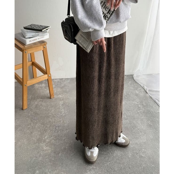 微光沢素材が叶える大人の余裕。ウエスト2wayふんわり楊柳プリーツスカート（ロン… | Classical Elf  | 詳細画像35 
