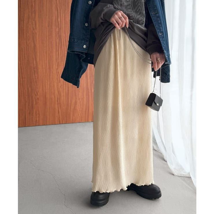 微光沢素材が叶える大人の余裕。ウエスト2wayふんわり楊柳プリーツスカート（ロン… | Classical Elf  | 詳細画像1 