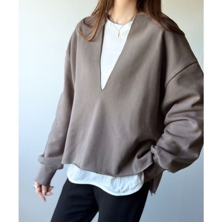 暖かさもこなれ感も、一枚で“洒落見え”。深Vネック裏起毛プルオーバー（長袖） | Classical Elf  | 詳細画像41 